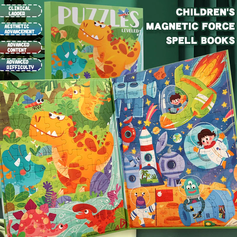 Magnetic Wooden Puzzle Book