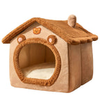 Foldable Pet House Removable Washable Cat Bed Indoor Warm Dog with Pet Bed House Cushion Suitable for Small Medium Large Pets