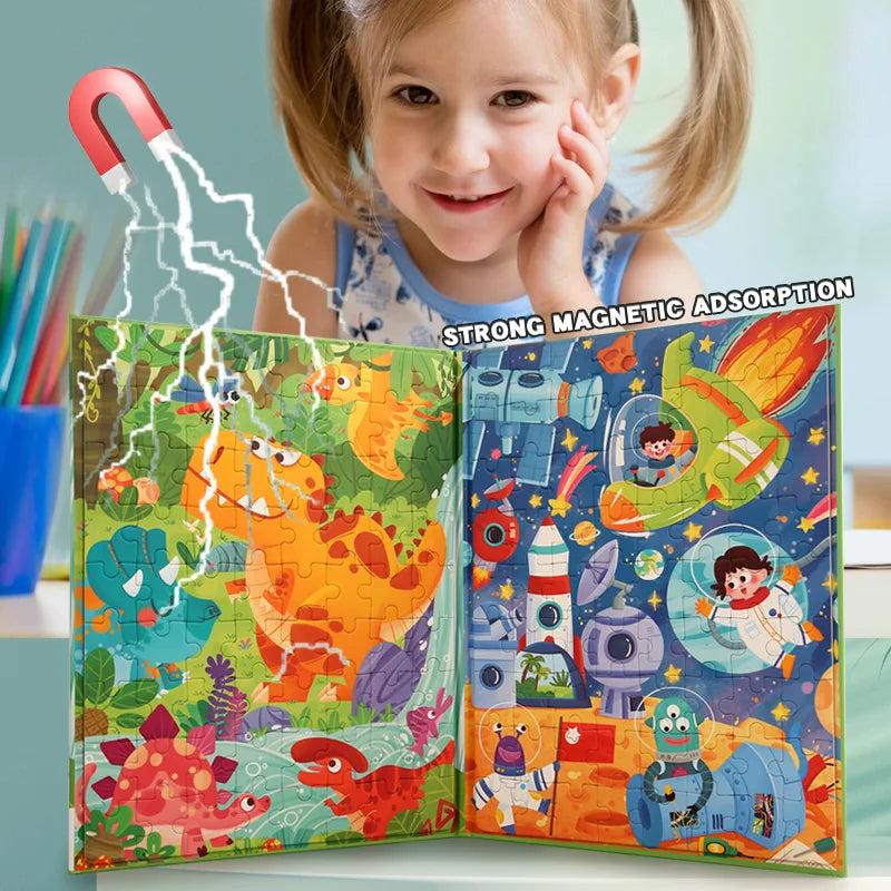 Magnetic Wooden Puzzle Book