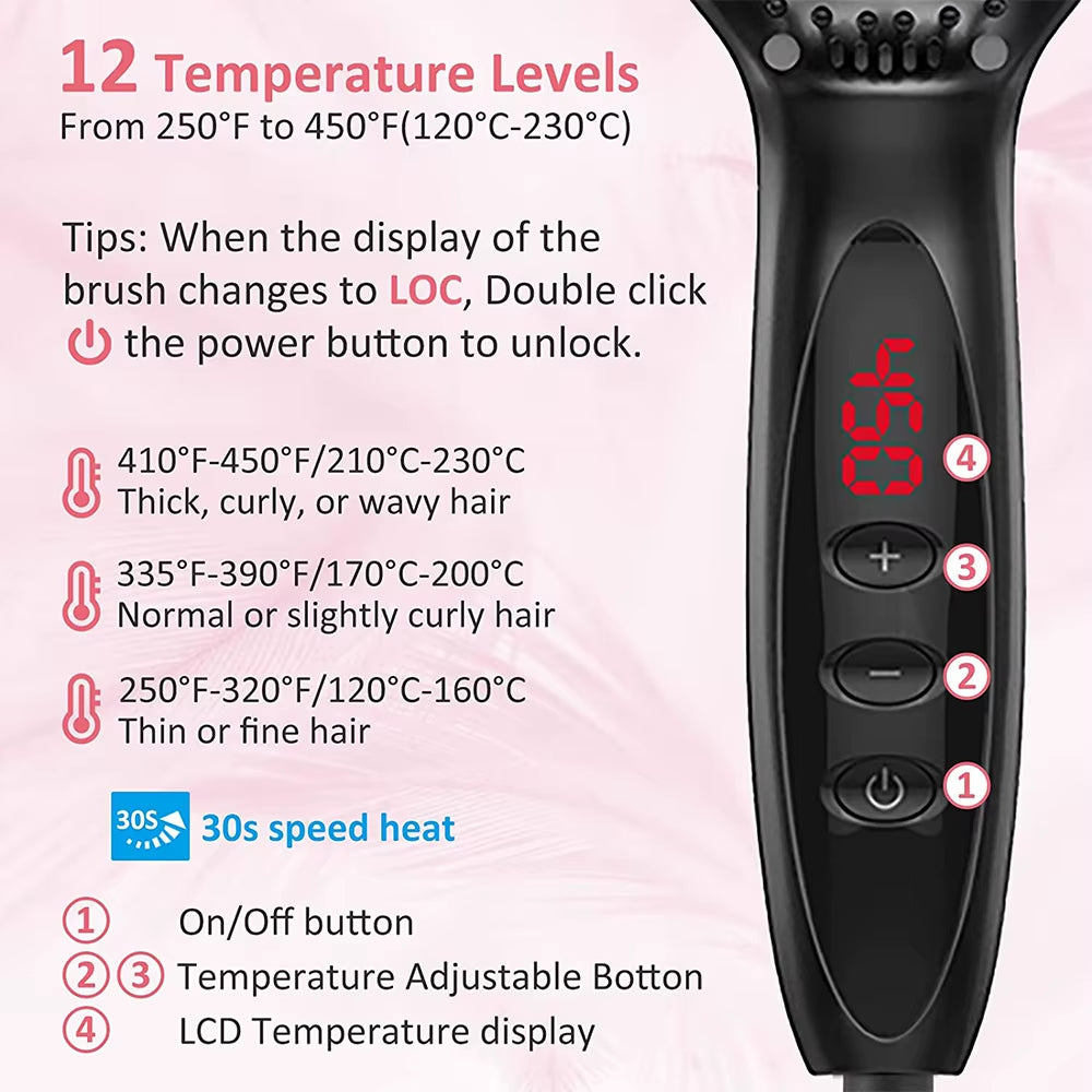 Electric Hair Straightening Brush