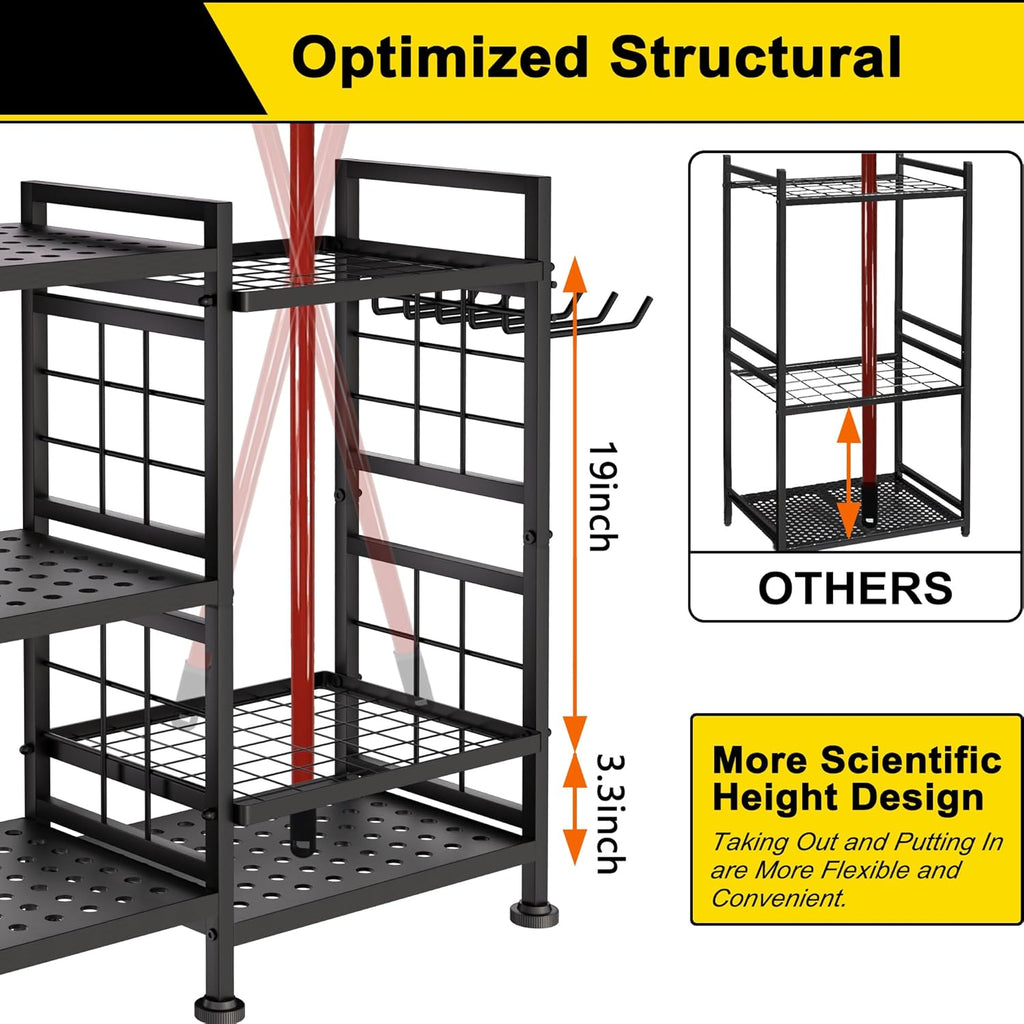 6-Tier Garden Tool Organizer Rack