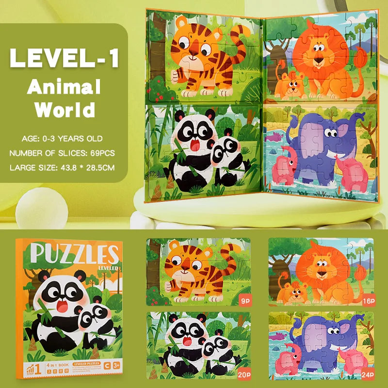Magnetic Wooden Puzzle Book