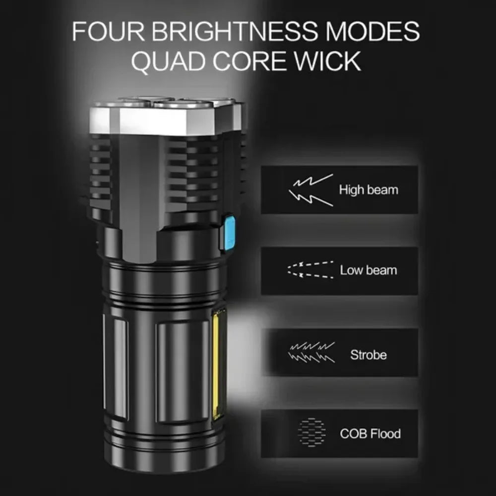 Portable Rechargeable LED Flashlight