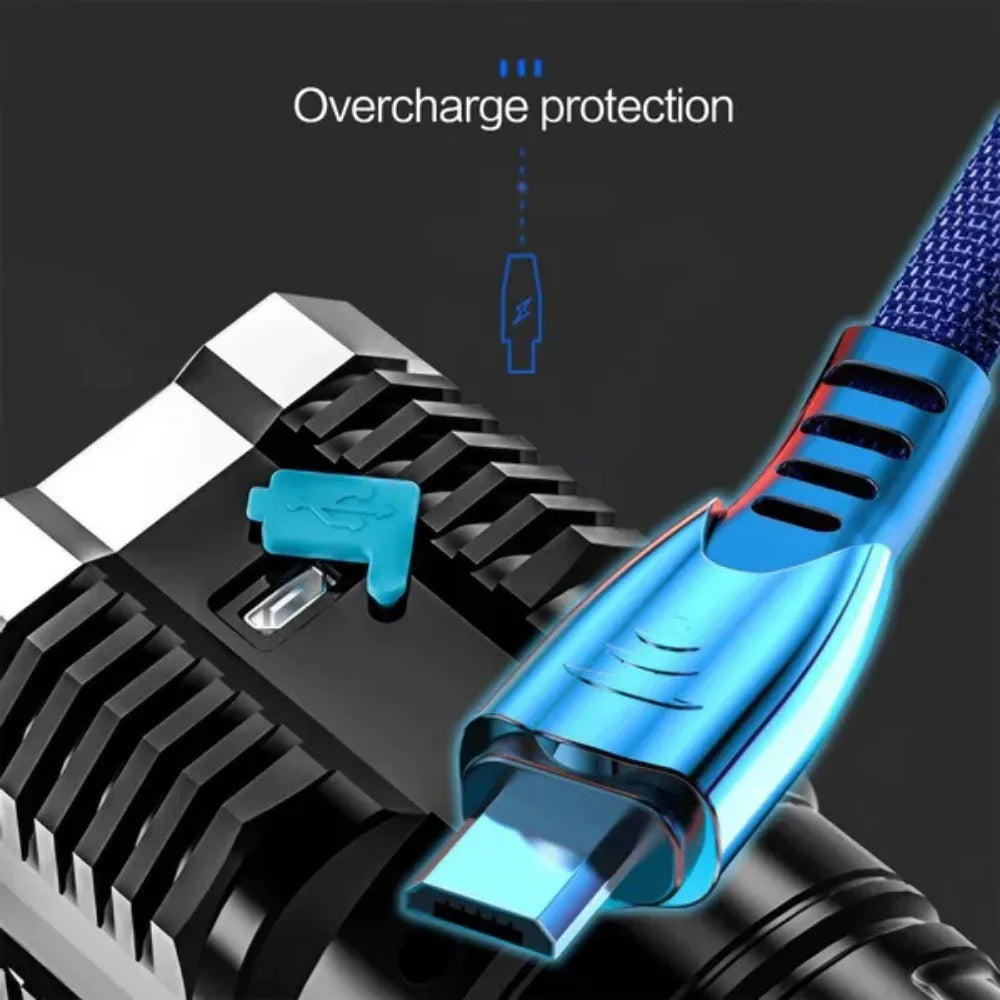 Portable Rechargeable LED Flashlight