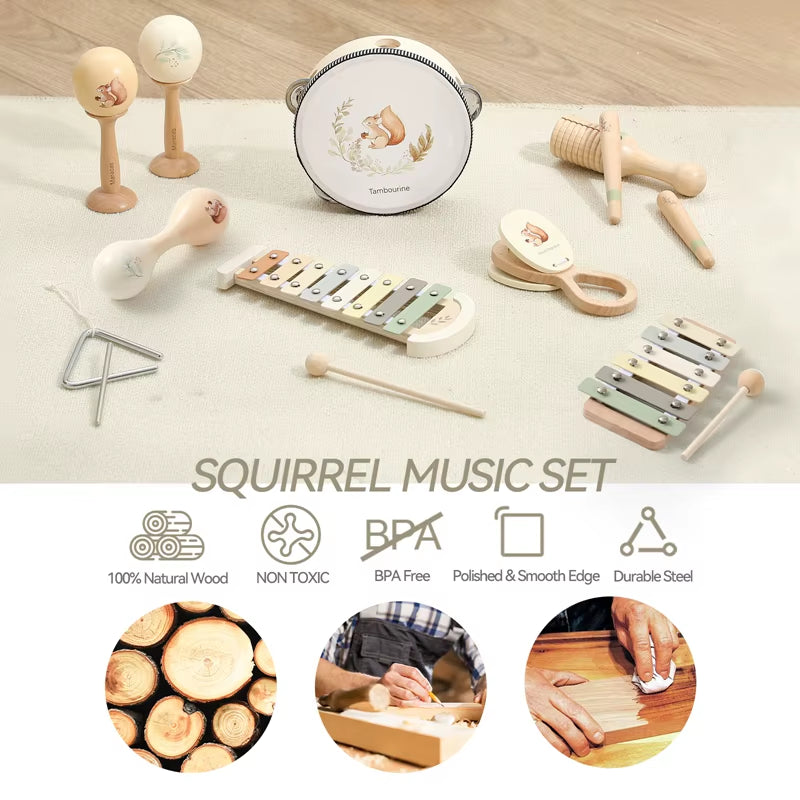 Wooden Musical Instrument Toy Set