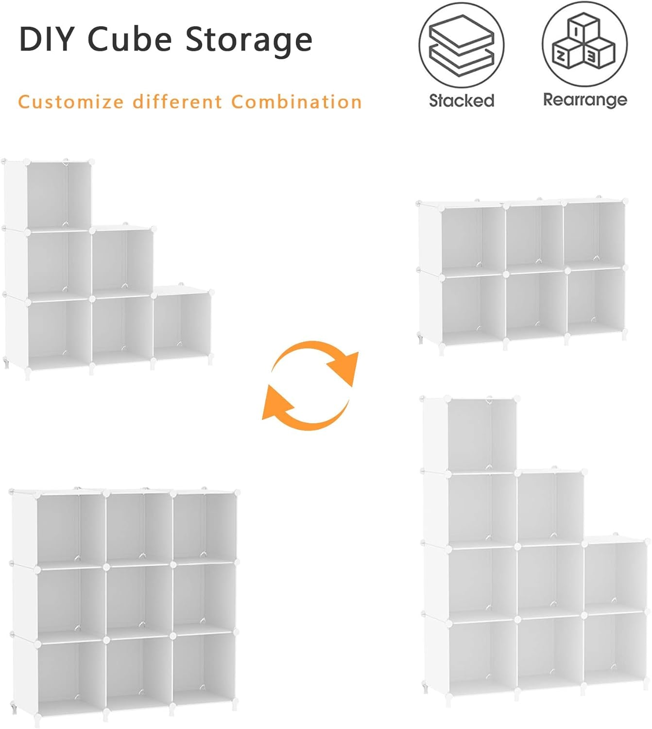 6-Cube Storage Organizer Shelf