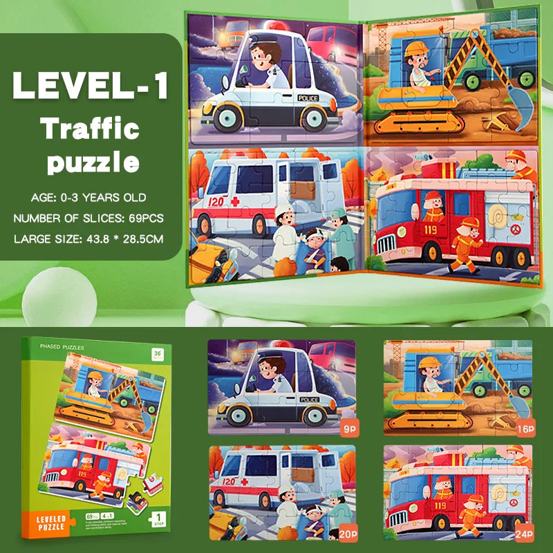 Magnetic Wooden Puzzle Book