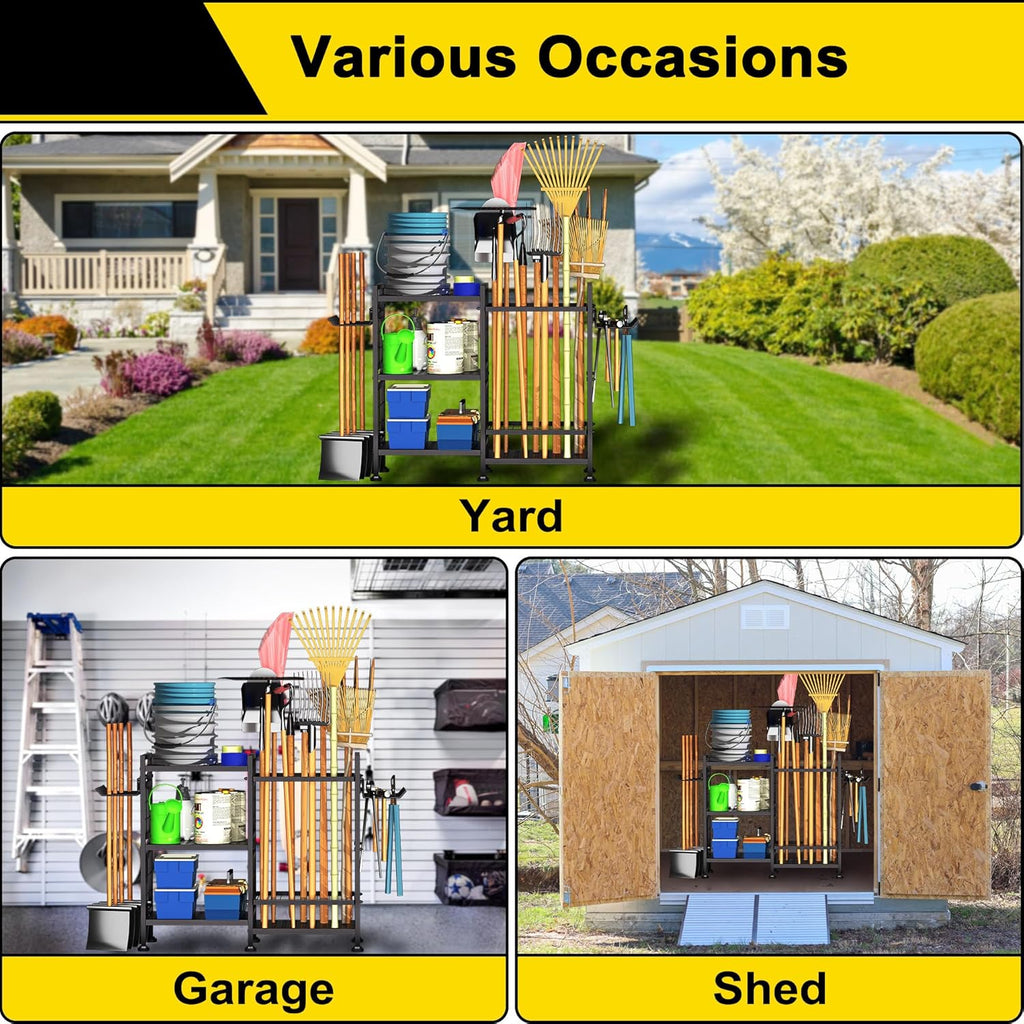 6-Tier Garden Tool Organizer Rack