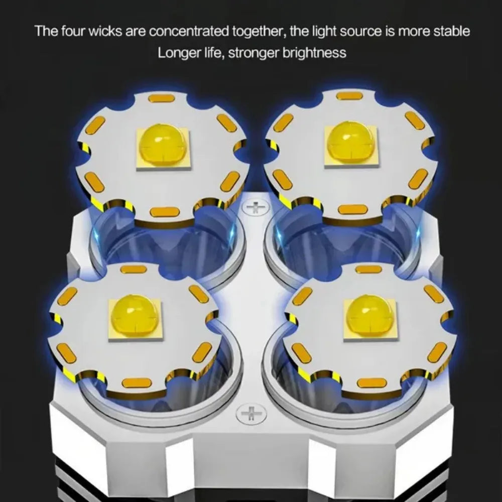 Portable Rechargeable LED Flashlight