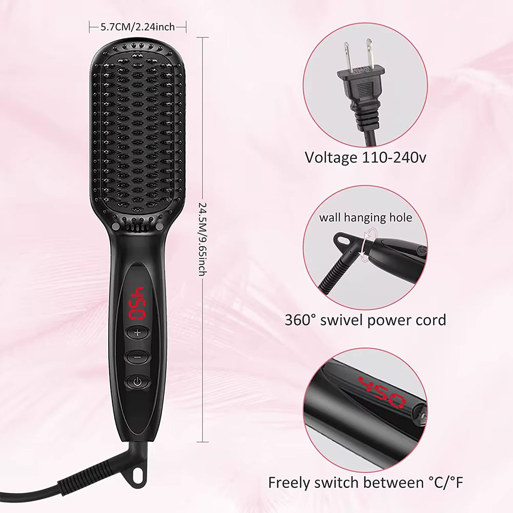 Electric Hair Straightening Brush