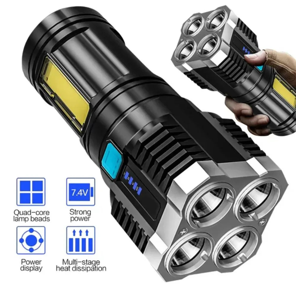 Portable Rechargeable LED Flashlight