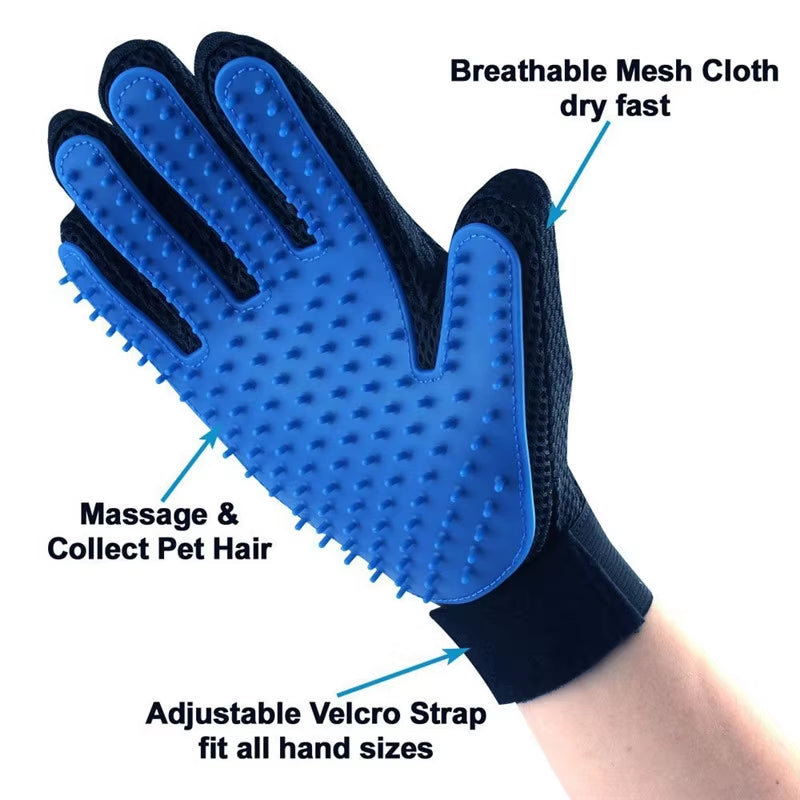Silicone Pet Bath Grooming Glove