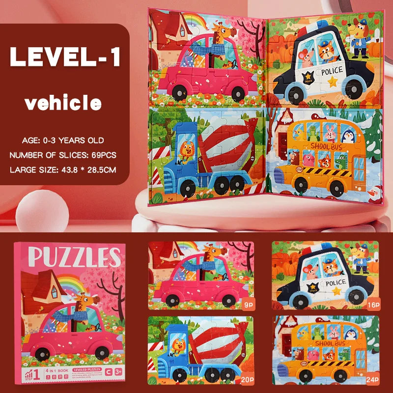 Magnetic Wooden Puzzle Book