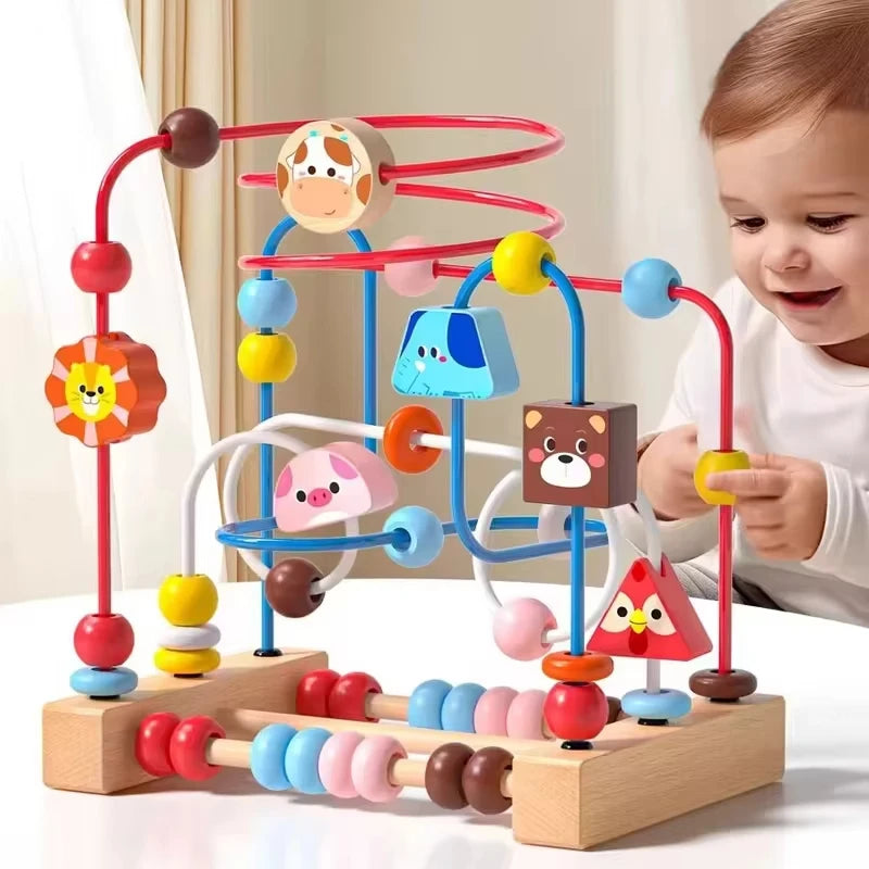 Wooden Bead Maze Learning Toy