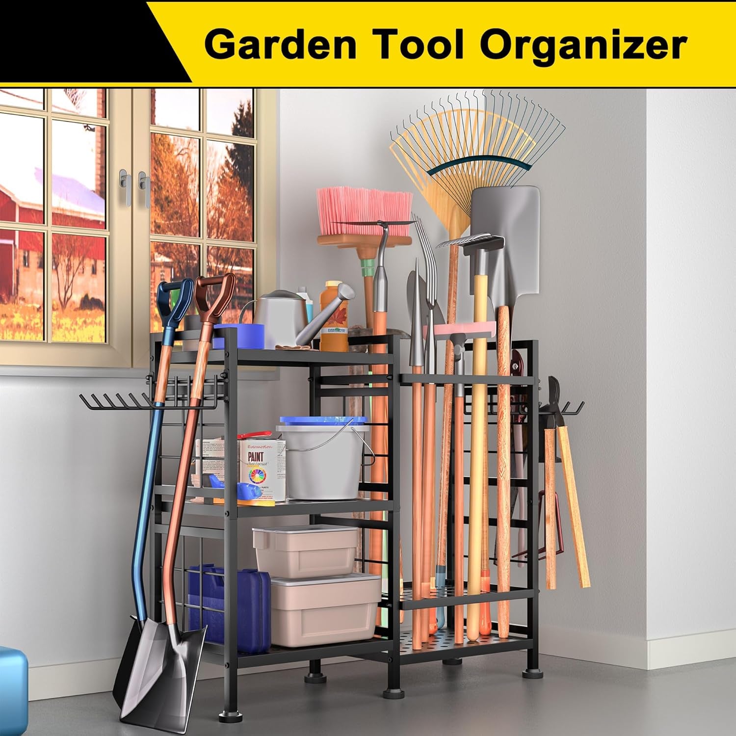 6-Tier Garden Tool Organizer Rack