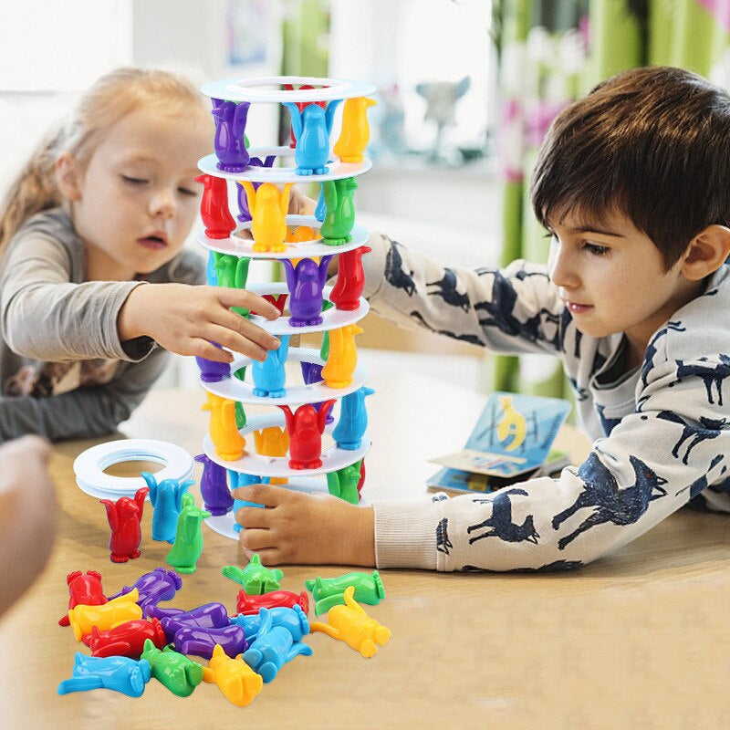 Penguin Tower Balance Game