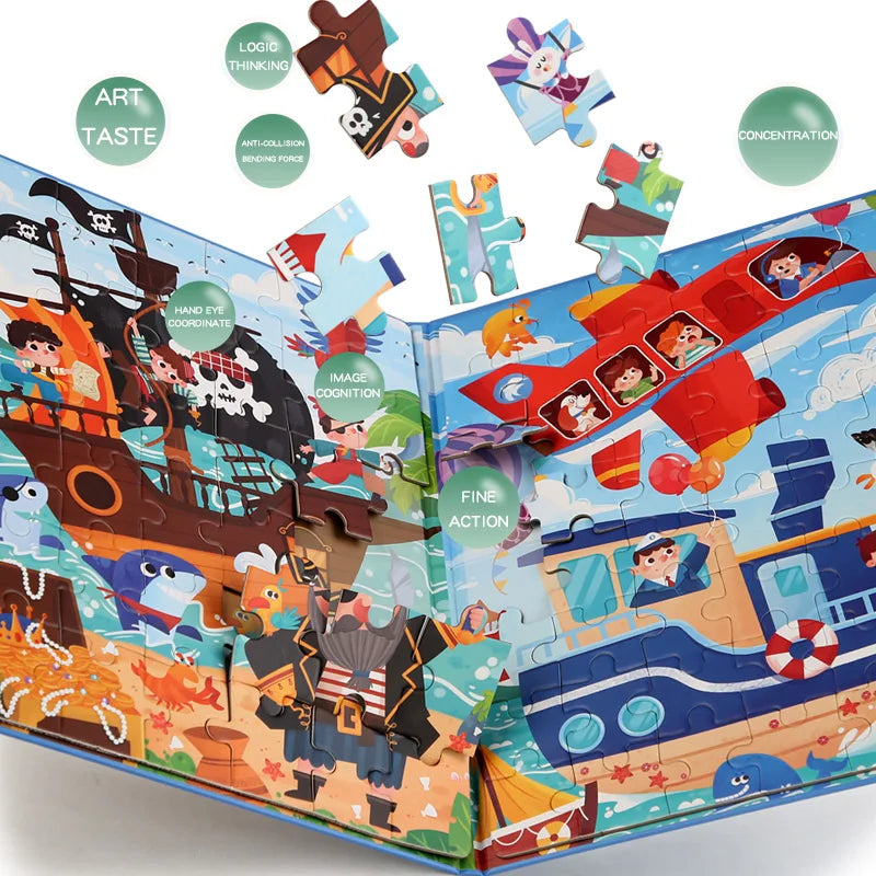 Magnetic Wooden Puzzle Book